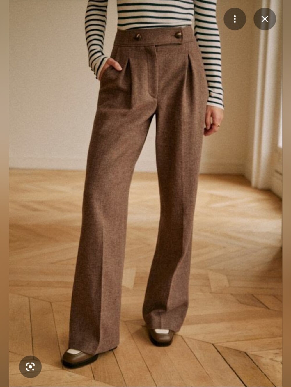 Sezane Auguste Trouser Virgin Wool Taupe